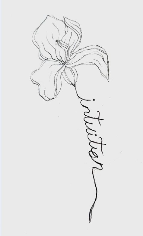 Trust your intuition 🤍 White Iris Tattoo, Trust Your Intuition Tattoo, Intuition Tattoo Ideas, Intuitive Tattoo, Intuition Tattoo, T Tattoo, E.t Tattoo, Iris Tattoo, Phrase Tattoos