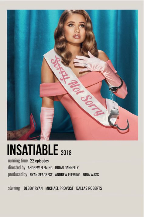 minimal polaroid tv show poster for insatiable Instatable Poster, Vintage Tv Show Posters, Movies And Tv Shows Posters, Movie And Show Posters, Shows Polaroid Poster, Insatiable Poster, Posters Tv Shows, Movie And Tv Show Posters, Insatiable Aesthetic