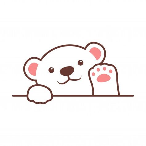 Cute polar bear waving paw cartoon | Premium Vector #Freepik #vector #character #cartoon #animal #cute Bear Waving, Paw Cartoon, Polar Bear Drawing, Polar Bear Cartoon, Bear Vector, Bear Drawing, Cute Polar Bear, Cute Bear Drawings, Drawing Cartoon Characters