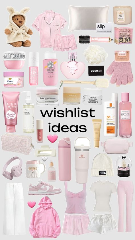 #christmas #pink #white #present #giftideas #ideas #wishlist Preppy Christmas Wishlist Ideas, Pink Stocking Stuffers, Teen Gifts Ideas, Cheap Wishlist Ideas, Pink Christmas Wishlist, Cheap Christmas Wishlist Ideas, Things Every Girl Needs To Buy List, Christmas Wishlist Ideas Women, Wishlist Ideas Christmas