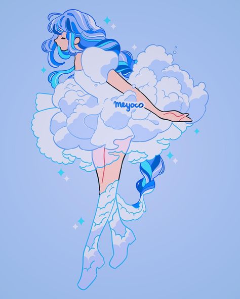 meyo 🌸 on Twitter: "fluffy cloud dress ☁️… " Cloud Dress, Pretty Drawings, Cute Art Styles, Kawaii Drawings, Kawaii Art, Pretty Art, Drawing Inspiration, Art Tutorials, Cartoon Art