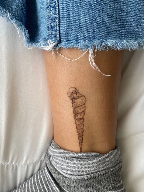 Sea Snail Tattoo, Spiral Shell Tattoo, Shell Line Tattoo, Minimalist Snail Shell Tattoo, Unique Shell Tattoo, Shell Tiny Tattoo, Snail Tattoo, Seashell Tattoos, Shell Tattoos