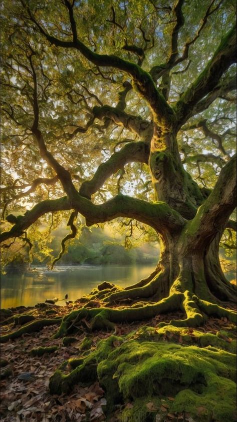 Old Oak Tree Painting, Tree Images Nature, Tree Reference Photography, Oak Tree Roots, Dreamtime Art, White Ash Tree, Trees In The Wind, Tree Vines, Oak Tree Leaves