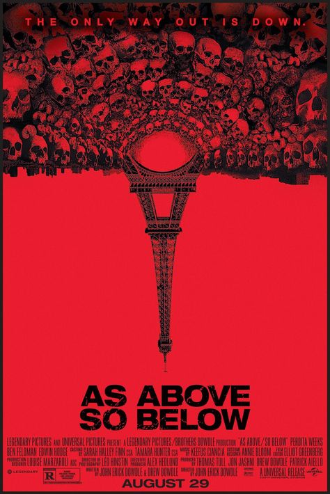 √ As above so below - Poster Film Thriller, Legendary Pictures, As Above So Below, Film Horror, Best Horror Movies, Horror Posters, Movie Screen, Thriller Movies, Horror Movie Posters