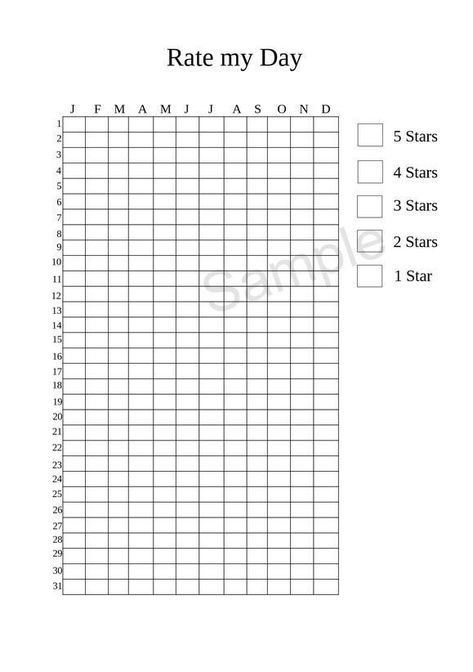 #yearly_tracker_printable, #rate_my_day_bullet_journal, #journal_tracker_template, #journaling_tracker, #journal_printouts, #yearly_tracker, #bullet_journal_yearly, #project_tracker, #neon_light_wallpaper Rate My Day Tracker, Rate My Day Bullet Journal, Trackers Ideas, Rate My Day, Notebook Tracker, Year Tracker, Yearly Tracker, Day Tracker, Bullet Journal Layout Templates