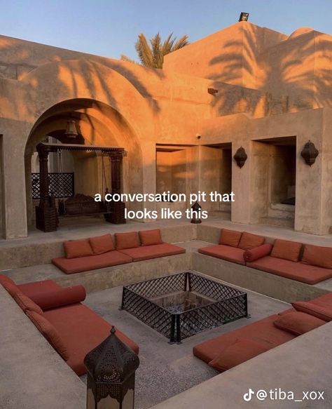 Conversation Pit Outdoor, Outdoor Conversation Pit, Conversation Pit, Dream Homes, Future House, Outdoor Pool, Dark Wood, Dream House, Pool