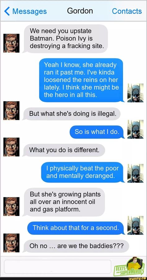 Batman Poison Ivy, Superhero Texts, Superhero Memes, Batman Funny, Im Batman, Dc Memes, Detective Comics, Dc Heroes, Poison Ivy