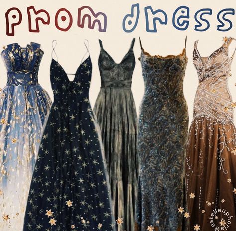 Stars And Moon Prom Dress, Sun And Moon Dress Prom, Prom Dresses Stars, Astronomy Dress Aesthetic, Indie Prom Dress Aesthetic, Sun And Moon Prom Dress, Midnight Dress Aesthetic, Stars Dress Aesthetic, Moon Dress Gowns Ball