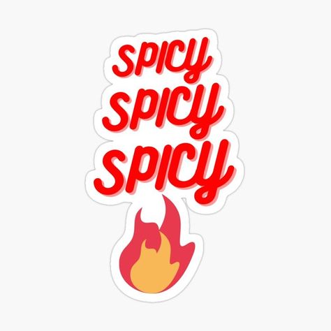 Spicy Stickers, Spicy Food, Spicy Recipes, Laptop Stickers, Funny Stickers, Keep Calm Artwork, Doodles, Novelty Sign, For Sale