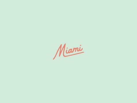 Miami by Saturday Studio #Design Popular #Dribbble #shots Miami Logo, Inspiration Typographie, Typography Love, Miami Design, Minimalist Logo Design, Font Design, Typography Letters, Logo Mark, Typography Inspiration