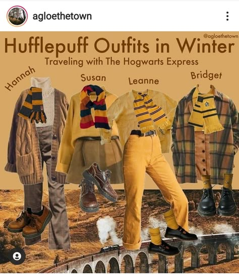 Hufflepuff Outfit Men, Hufflepuff Winter Outfit, Hufflepuff Academia, Harry Potter Outfits Hufflepuff, Harry Potter Outfit Ideas Hufflepuff, Hufflepuff Sweater Aesthetic, Hufflepuff Autumn Outfit, Hufflepuff Aesthetic Outfits, Hufflepuff Inspired Outfits