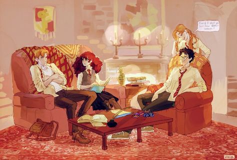 Ron Fanart, Harry Potter Hermione And Ron, Hermione And Ron, Ron Y Hermione, Hp Universe, Harry And Ginny, Harry Potter Illustrations, Marauders Map, Harry Potter Artwork