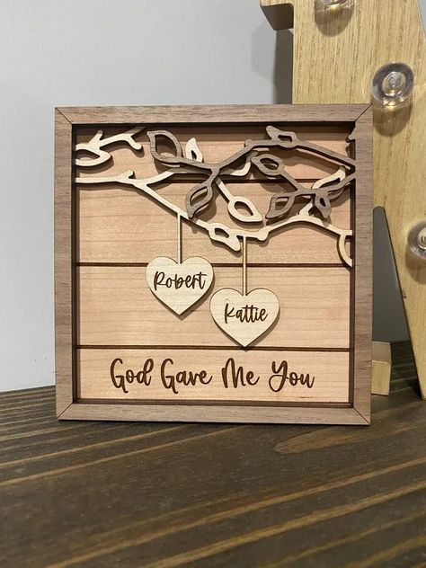 Personalized Couples Wood Sign Couples Engagement Party, Couples Custom, Personalized Wooden Signs, Personalized Wedding Gift, Valentines Gifts For Him, Custom Wood Signs, Personalized Couple, Wooden Gifts, Personalized Wedding Gifts