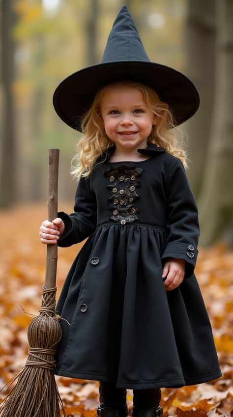 Photo of a child on Halloween Halloween Magic, Witch Costume, To Cast, Spreads, The Cutest, Halloween Costumes, Witch, Tights, It Cast