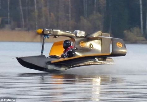 Ready for take off: The FlyNano tears across Lake Hepari, in Kirkkonummi, Finland, ready for its maiden flight earlier this month Light Sport Aircraft, Electric Aircraft, Light Aircraft, Sea Plane, Float Plane, Flying Vehicles, Air Transport, Experimental Aircraft, New Aircraft