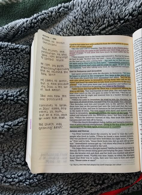 Sauls conversion from persecuting Christians to being an apostle and writing mutlipe books in the New Testament in truly amazing. Acts 9 Bible Journaling, Acts 1 Bible Journaling, Sauls Conversion, Acts Bible Journaling, Acts Bible Study, Bible Annotations, Acts Bible, Acts 3, Journal Bible Quotes