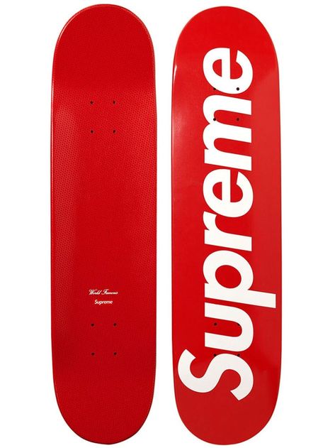 Supreme has just relaunched their online store with a variety of new items for sale which includes this Supreme Logo Skateboard that comes in three colors; red, blue and black. The skate decks feature the Supreme logo on one side while the otherside has a subtle star pattern. The boards retail for $49. Other items available at the Supreme online store include the Corduroy Baseball Jacket, Live to Ride Tee, Gonz Crewneck, Oversize Plaid Flannel, Gangster Tee, Oakley x Supreme Frogskin Sunglas... Supreme Skateboard, Long Skateboards, Custom Skates, Skateboard Logo, Skateboard Deck Art, Skateboard Art Design, Supreme Logo, Skateboard Photography, Cool Skateboards