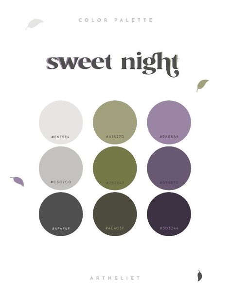 Green And Purple Paint Schemes, Pink Purple Green Living Room, Sage And Purple Wedding Color Palettes, Grey Green White Colour Palette, Purple Color Palette Office, Purple And White Colour Palette, Green Purple Grey Colour Palettes, Grey Violet Aesthetic, Aesthetic Color Palettes Purple