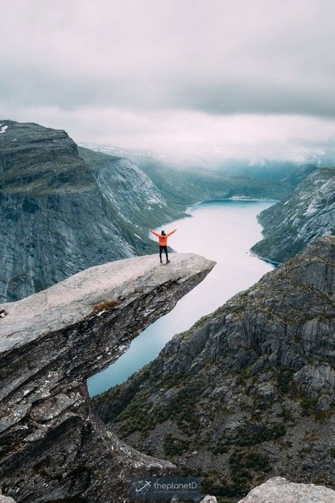 Practical tips for hiking Trolltunga in Norway.  An iconic hike found on many bucket lists, this trail offers beautiful lakes, stunning natural scenery, and the adventure of a lifetime. Tips for planning, camping, and beating the crowds at this top photography spot. Adventure travel in Norway. | Blog by the Planet D #Travel #TravelTips #TravelGuide #Wanderlust #BucketList #Trolltunga  #Norway #Hiking #Trekking Trolltunga Norway, Hiking Norway, Monte Roraima, Norway Fjords, Top Photography, Nature Architecture, Visit Norway, Norway Travel, Voyage Europe