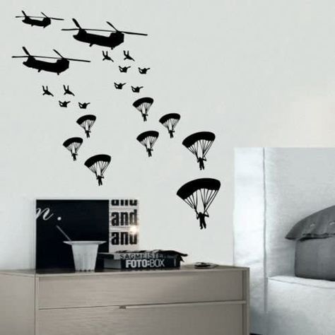 AmazonSmile:  Cool Army Troops Wall Sticker Solider Stickers Vinyl Home Boys Kids Bedroom Soldiers Wall Art Decal for Living Room Home Decor: Home & Kitchen Boys Army Bedroom, Boys Army Room, Camouflage Bedroom, Military Bedroom, Army Bedroom, Army Decor, Kids Bedroom Boys, Boys Bedroom Furniture, Army Room