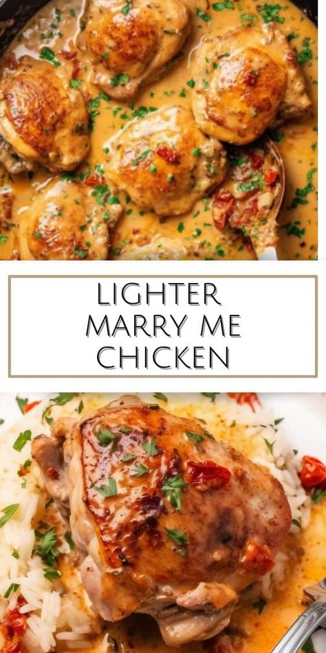 Marry Me Chicken Thighs, Healthy Chicken Thigh Recipes, Chicken Thighs Dinner, Healthy Italian Recipes, Marry Me Chicken Recipe, Low Fat Chicken, Low Calorie Chicken, Chicken Recipes Boneless, Marry Me Chicken