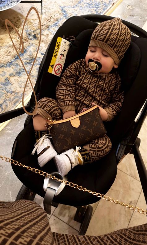 Luxury Baby Clothes, Baby Boy Swag, Cute Mixed Babies, Baby Swag, Luxury Baby, Lv Bags, Baby Outfits