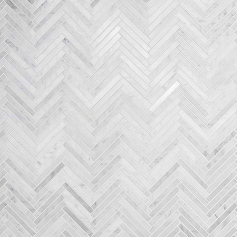 Carrara 1/2 Stone Mosaic Wall, Marble Herringbone, Natural Stone Mosaic, Shower Style, Marble Collection, Sanded Grout, Herringbone Tile, Tile Saw, Marble Mosaic Tiles