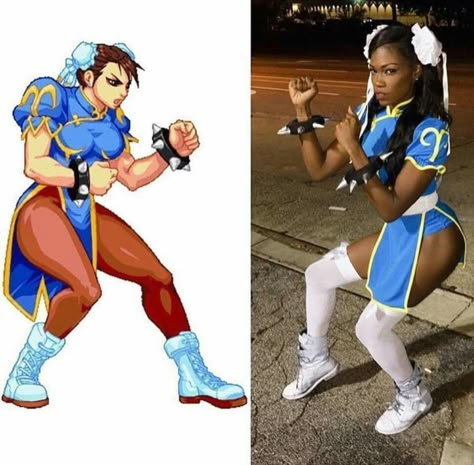 Street fighter Cosplay Chun Li, Chun Li Costume, Black Cosplayers, Chun Li Cosplay, Epic Cosplay, Halloween Costume Outfits, Chun Li, Cosplay Characters, Amazing Cosplay