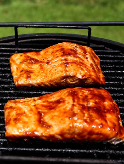 How To Grill Salmon, Bourbon Salmon, Bourbon Glazed Salmon, Homemade Bourbon, Grill Salmon, Mango Salsa Salmon, Bbq Salmon, High Protein Meals, Grilled Salmon Recipes