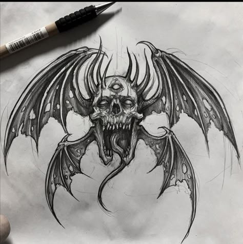 Creepy Tattoos, Spooky Tattoos, Dark Art Tattoo, Tattoo Style Drawings, Tattoo Art Drawings, Dark Art Drawings, Dark Tattoo, Design Drawings, Dope Tattoos