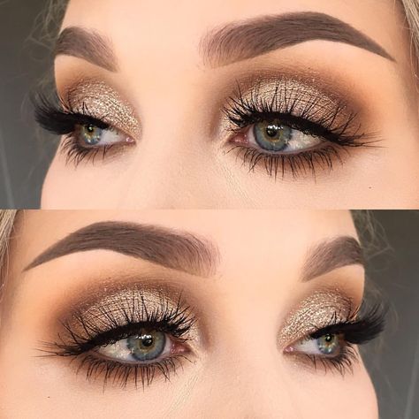 1,559 Likes, 9 Comments - @helenesjostedt on Instagram: “No  I used @makeupaddictioncosmetics vintage palette (shadows: dirty brown and cocoa lace) |…” Trucco Smokey Eye, Extreme Make-up, Make Up Gold, Wedding Guest Makeup, New Years Eve Makeup, Smink Inspiration, Beauty Make-up, Makijaż Smokey Eye, Vintage Makeup