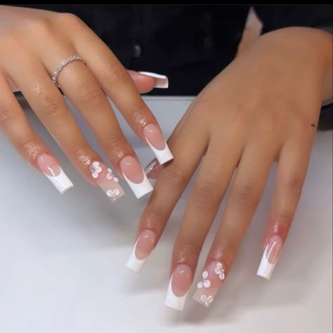 Nails Acrylic Birthday, Latina Nail Designs, Fairytale Quince, Cute Nails Acrylic, Baby Pink Nails Acrylic, Nails June, Gold Acrylic Nails, Fake Nails Designs, Quinceanera Ideas