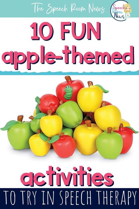 Working on different themes in speech therapy is important. It’s engaging, fun and helps build vocabulary. Here are 10 fun apple-themed activities to try in speech therapy. Apples Speech Therapy Preschool, Fall Crafts Speech Therapy, Fall Articulation Speech Therapy, Apples Speech Therapy, Fall Themed Speech Therapy Activities, Speech Therapy Apple Theme, Apple Theme Speech Therapy Activities, Apple Speech Therapy, Apple Speech Therapy Activities