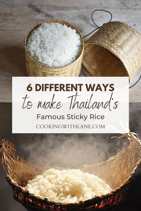 Make Sticky Rice, Lao Recipes, Curry Side Dishes, Easy Asian Noodle Recipes, Thai Sticky Rice, Beef Tips And Rice, Easy Asian Noodles, Wild Rice Recipes, Asian Vegetarian Recipes