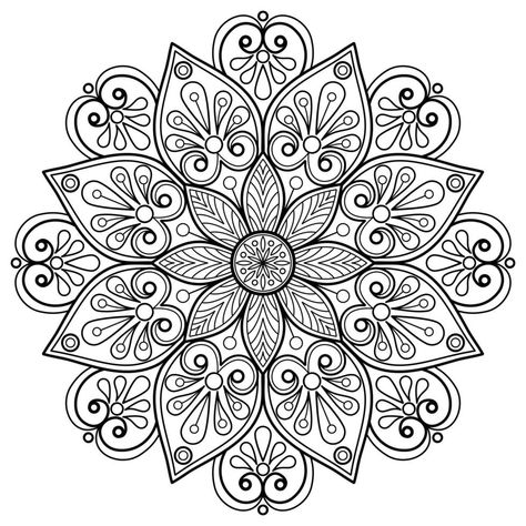 padrão de mandala abstrata de vetor. arte na parede. livro de colorir rendas padrão a tatuagem. design para uma camisa de pintura de papel de parede e design de adesivo de azulejo, ornamento de círculo decorativo em estilo oriental étnico Mandala Artwork, E Design, Coloring Pages, Drawings, Quick Saves, Color, Art, Colouring Pages