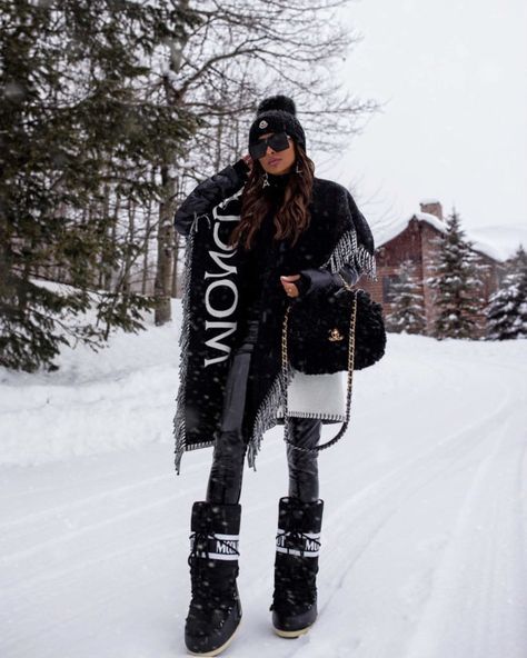 Fashion Archives - Mia Mia Mine Moon Boots Outfit, Chanel Combat Boots, Ski Trip Outfit, Apres Ski Outfits, Mia Mia Mine, Patent Leather Leggings, Boots For Winter, Mia Mia, Ski Outfit