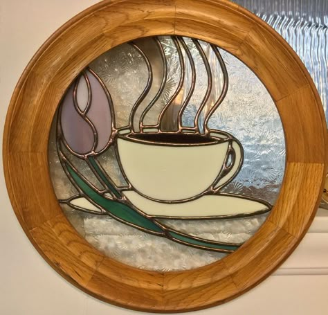 Faux Stained Glass Art, Wire Art Jewelry, Stain Glass Ideas, Stained Glass Paint, Simple Home Decor, Coffee Bar Home, Glass Coffee Cups, Glass Diy, Stained Glass Diy