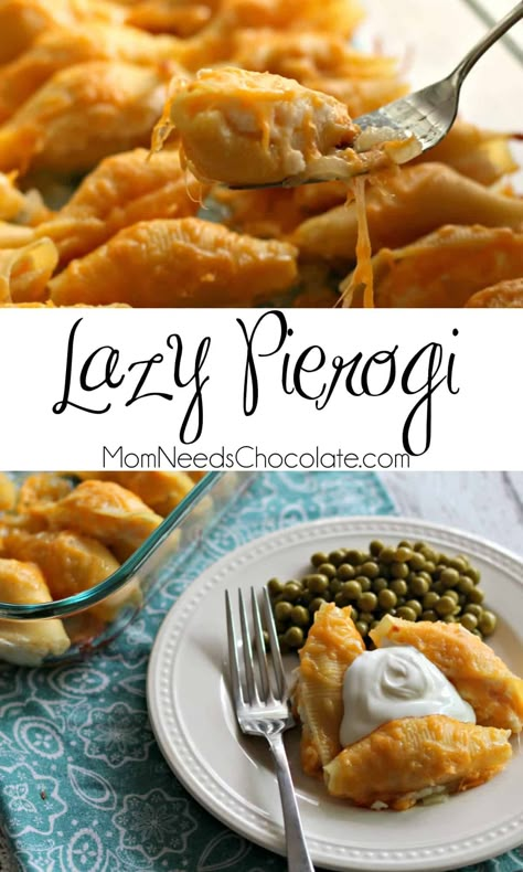 Lazy Pierogi Pierogi Dinner, Lazy Pierogi, Lazy Lasagna Recipe, Jumbo Shells, Pierogi Casserole, Lazy Lasagna, Pierogi Recipe, Recipe Appetizers, Easy Family Dinner