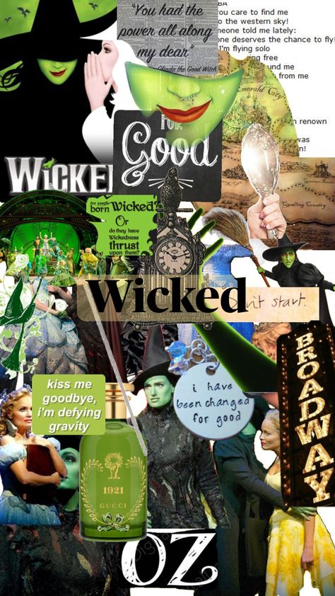 Wicked wallpaper #wicked #broadwaymusicals #wickedwitchofthewest Wicked Wallpaper Iphone Aesthetic, Wicked Elphaba Aesthetic, Wicked Phone Wallpaper, Wicked Quotes Musical, Wicked Musical Wallpaper, Wicked Movie Wallpaper, Wicked Collage, Wicked Aesthetic Wallpaper, Wicked Moodboard