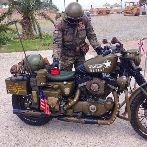 Army Motorcycle, Мотоциклы Harley Davidson, Military Motorcycle, Мотоциклы Cafe Racers, Classic Harley Davidson, Harley Davidson Bike, Rat Bike, Bike Pics, Davidson Bike