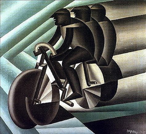 Depero, Fortunato - Ciclisti - 1922 | Flickr - Photo Sharing! Futurist Painting, Giacomo Balla, Italian Futurism, Futurism Art, Deco Poster, Bicycle Art, Italian Painters, Art Deco Posters, Artist Models