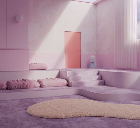 Tranquility Aesthetic, Digital Designer, Interior Minimalista, Aesthetic Rooms, Dreamy Room, Pink Walls, New Wall, My New Room, House Inspo