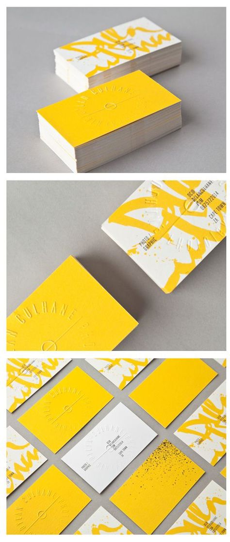 Amazing bold & bright yellow business cards Yellow Business Card, Buisness Cards, Name Card Design, Cars Design, Business Card Inspiration, Identity Design Logo, Cards Business, Business Card Branding, Unique Business Cards