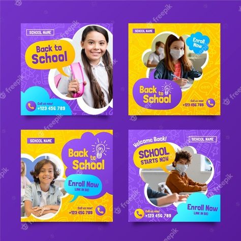 Childish Design, Instagram Application, School Instagram, Kids Social Media, Kids Salon, Pc Photo, Adobe Photoshop Design, School Template, Presentation Design Layout