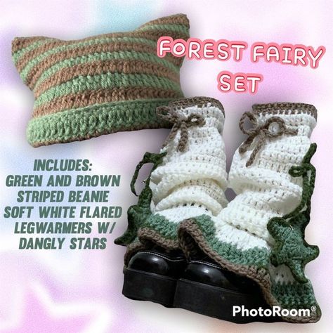 Fairygrunge Crochet, Fairy Grunge Crochet, Crochet Grunge, Grunge Crochet, Fairy Crochet, Crochet Hat Patterns, Crochet Leg Warmers, Cat Beanie, Crochet Clothing And Accessories