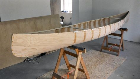 Plywood Canoe Concept - Birchbark Style - Page 3 Homemade Boat, Wooden Row Boat, Canoe Plans, Wooden Boat Kits, Wood Boat Building, Wood Canoe, Free Boat Plans, Canoe Building, Plywood Boat Plans