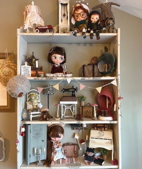 Blythe Doll Display, Doll Storage, Figurine Display, Toy Display, Doll Display, Blythe Clothes, Collector Dolls, Bjd Dolls, Dolls House