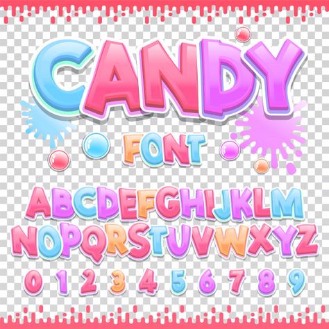 Candy latin font design Premium Vector | Premium Vector #Freepik #vector #school #design #kids #template Latin Font, Abc Font, Abc Letters, Letter Vector, Free Candy, Bubble Letters, Floral Poster, Vector Free Download, Font Design