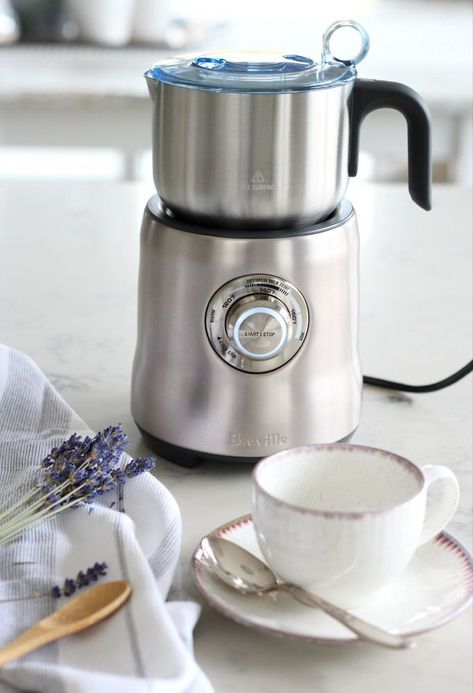 Breville Milk Cafe - Milk Frother for Making Lattes and Hot Milk Drinks - Satori Design for Living #ad #milkcafe #tealatte Lavender London Fog, Milk Frother Recipes, Frother Recipes, London Fog Latte, Lavender Drink, Milk Drinks, Milk Cafe, Lavender Recipes, Culinary Lavender