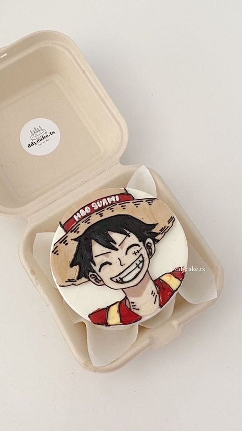 Kue One Piece, One Piece Bento Cake, Luffy Cake One Piece, Bento Cake Anime, Anime Cake Design, Anime Cake Design Birthday, Anime Cake Ideas, Luffy Cake, Cake One Piece